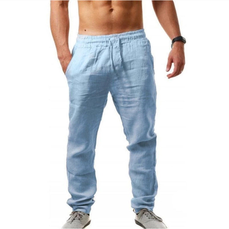 Cotton Linen Sports Style Pants