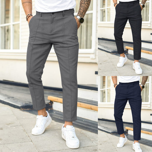 Double Fold Casual Suit Pants