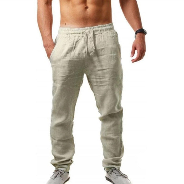 Cotton Linen Sports Style Pants