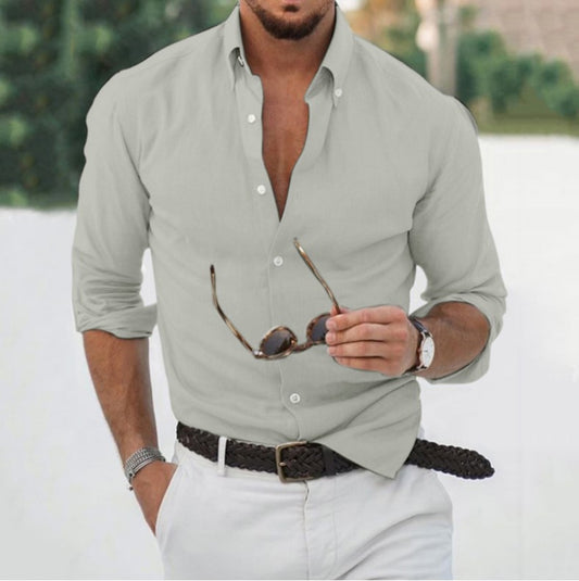 Leisure Cotton Long Sleeve Shirt