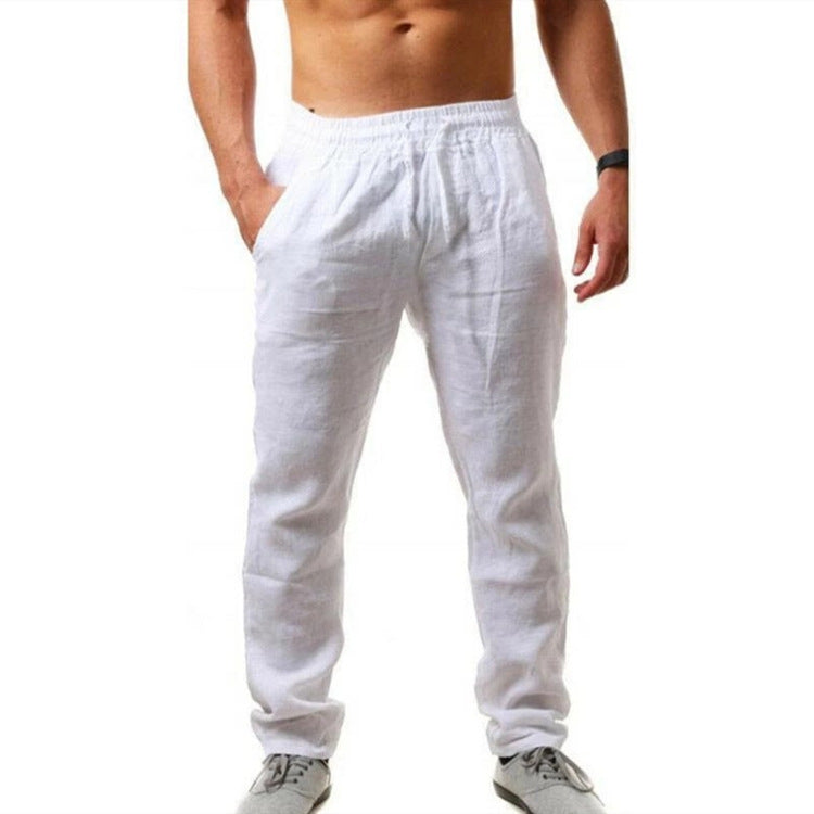 Cotton Linen Sports Style Pants