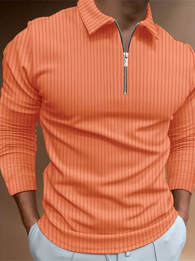 Long Sleeve Thermal Style Polo