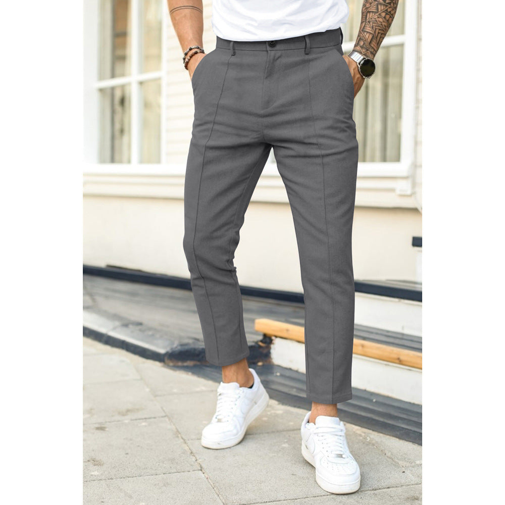 Double Fold Casual Suit Pants