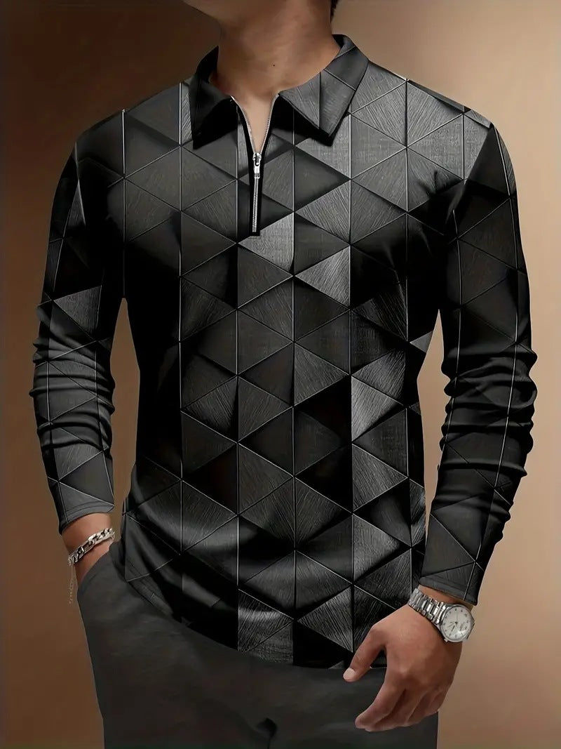 Long Sleeve Thermal Style Polo