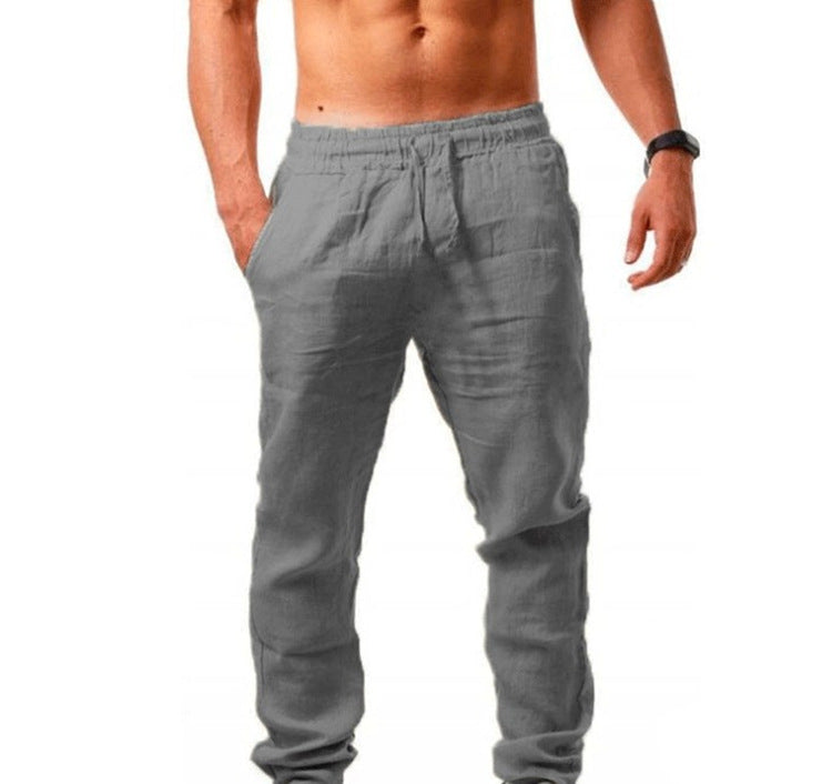 Cotton Linen Sports Style Pants