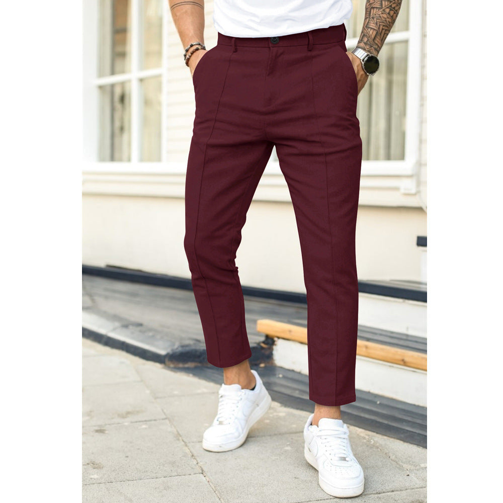 Double Fold Casual Suit Pants