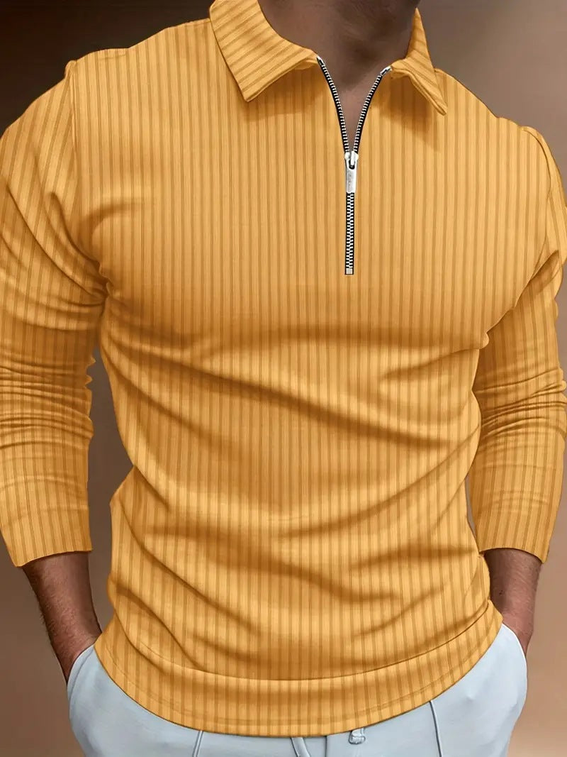 Long Sleeve Thermal Style Polo