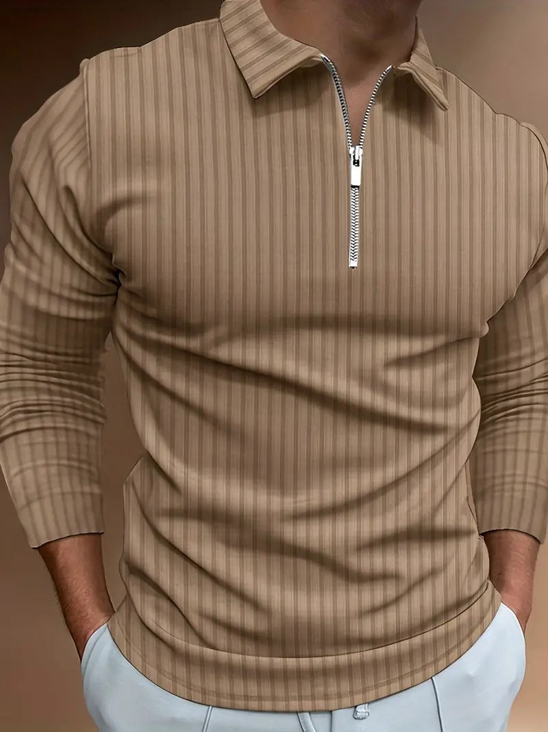 Long Sleeve Thermal Style Polo