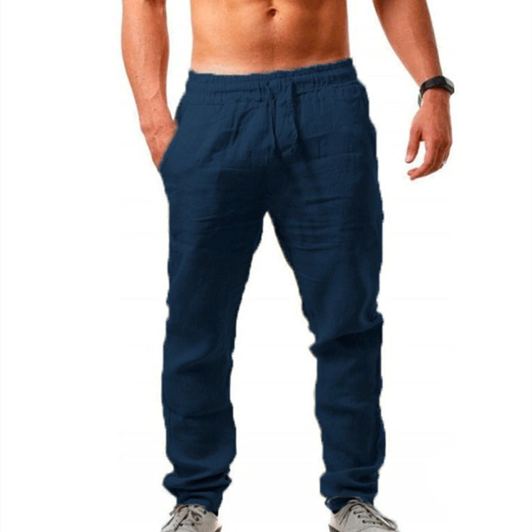 Cotton Linen Sports Style Pants