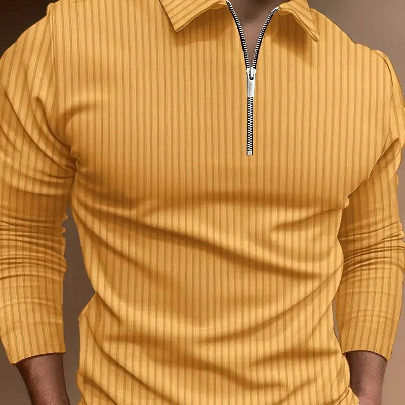 Long Sleeve Thermal Style Polo