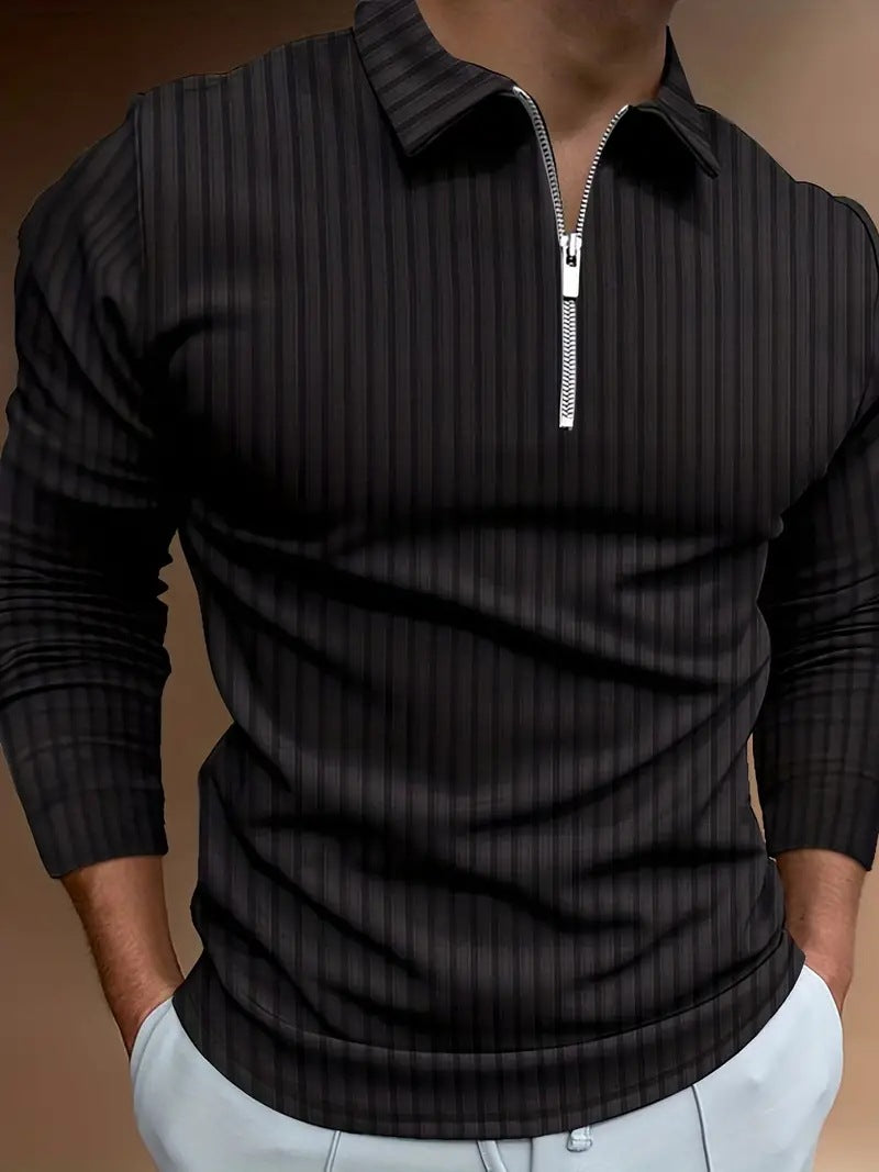 Long Sleeve Thermal Style Polo