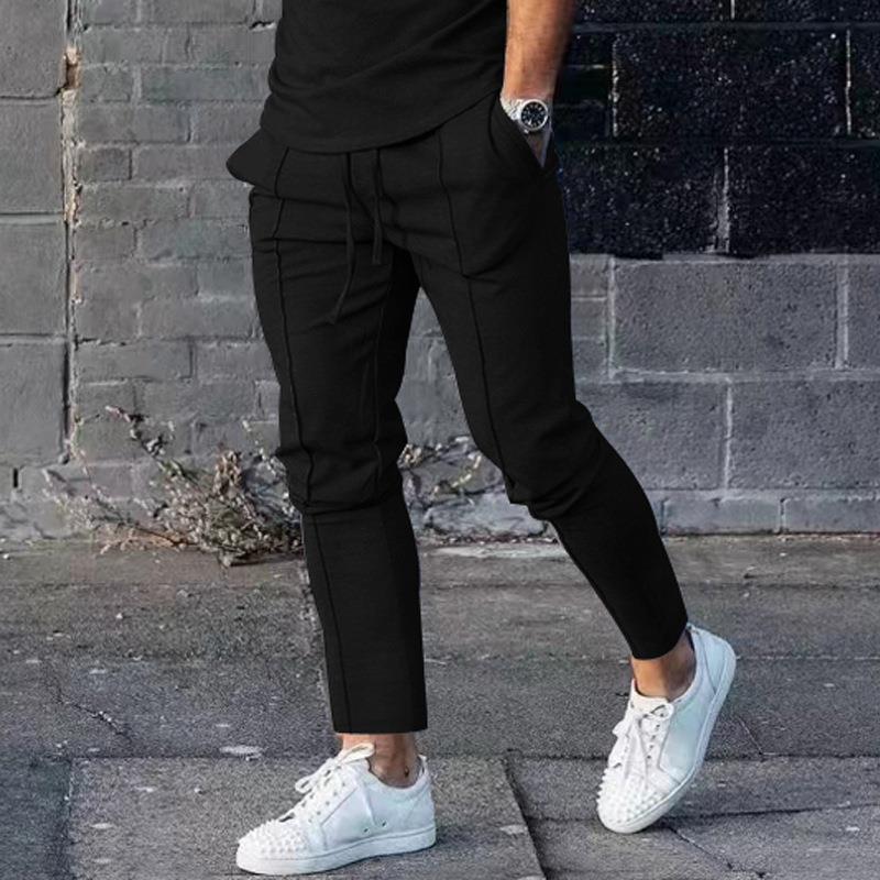 Solid Slim-fit Pants