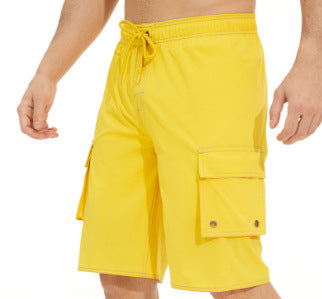 Men's Fashion Solid Color Outdoor Casual Beach Shorts