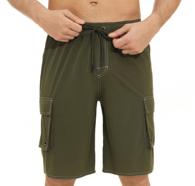 Men's Fashion Solid Color Outdoor Casual Beach Shorts