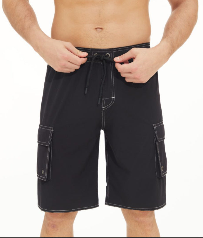 Men's Fashion Solid Color Outdoor Casual Beach Shorts