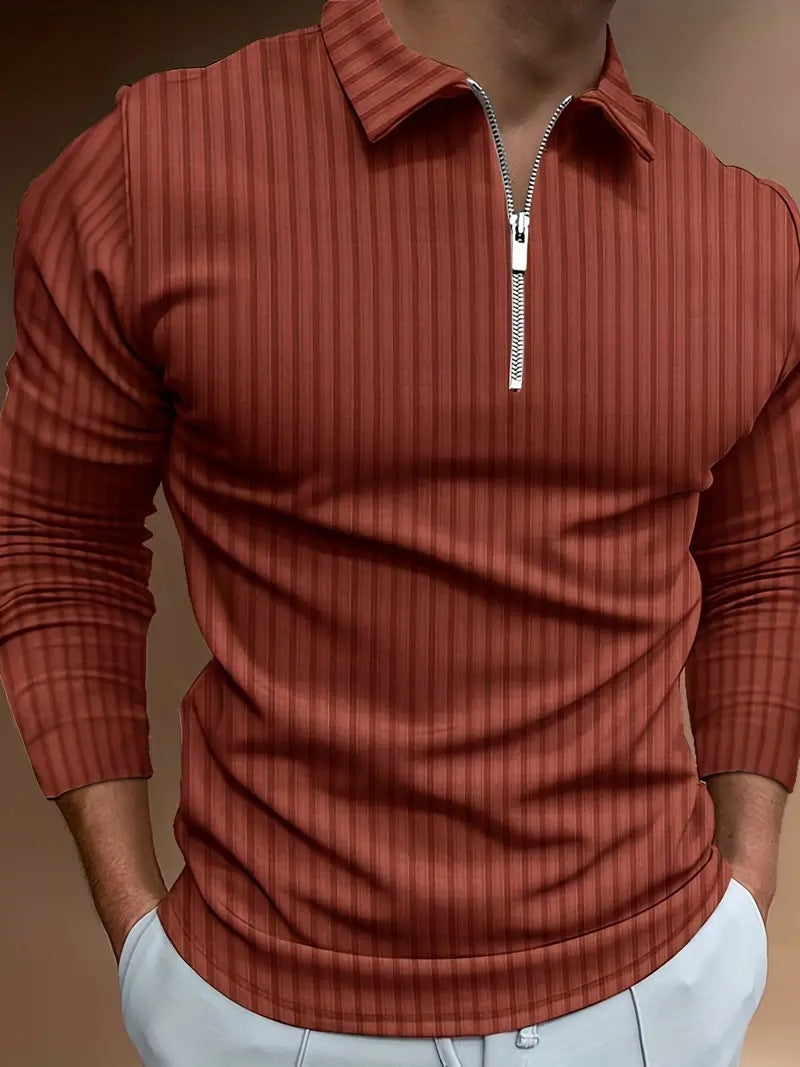 Long Sleeve Thermal Style Polo