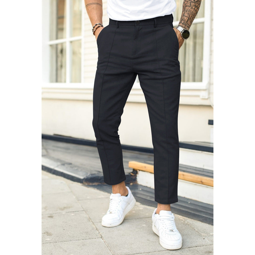 Double Fold Casual Suit Pants