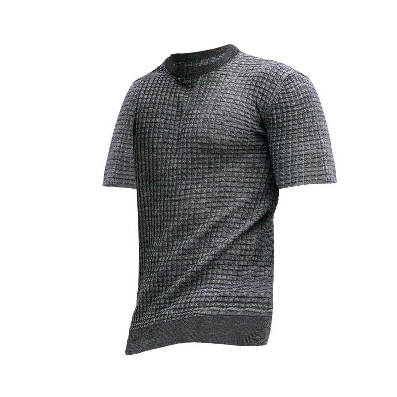 Men's Round Casual Top T-Shirt