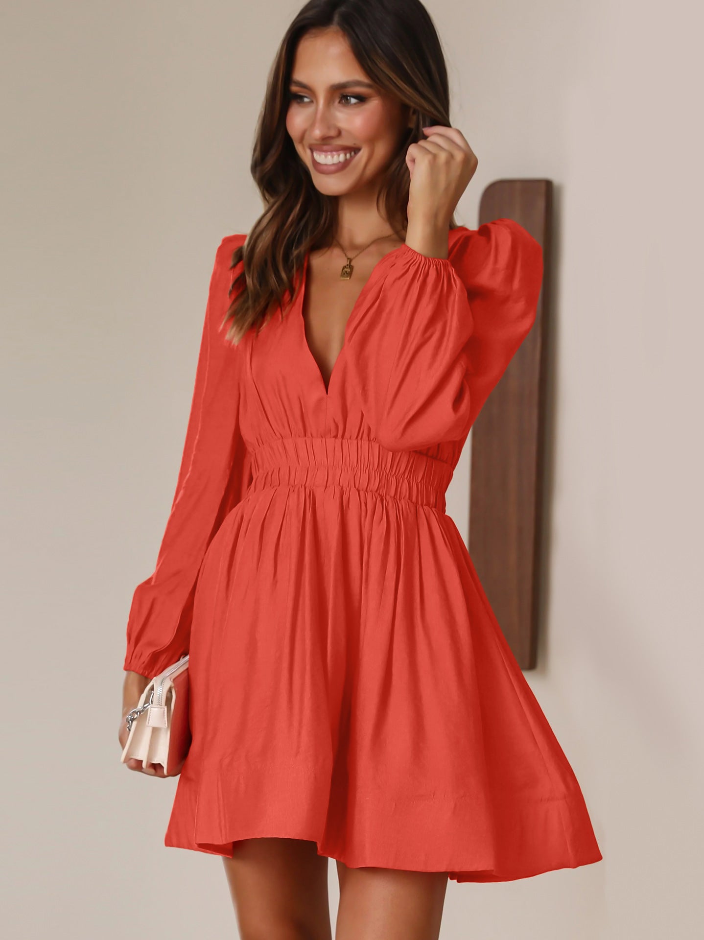 Pleated Ruffled Dress