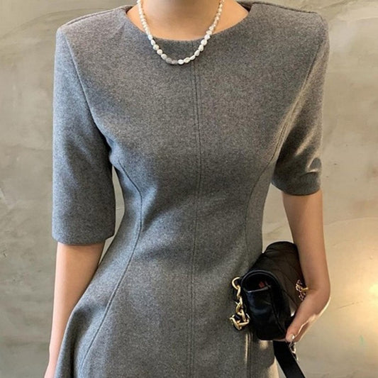 Women's Solid Elegant Dress